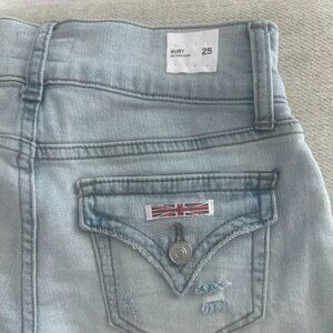 ***NWT Ruby Cuffed Mid-Thigh Denim Shorts HUDSON JEANS SIZE 25***